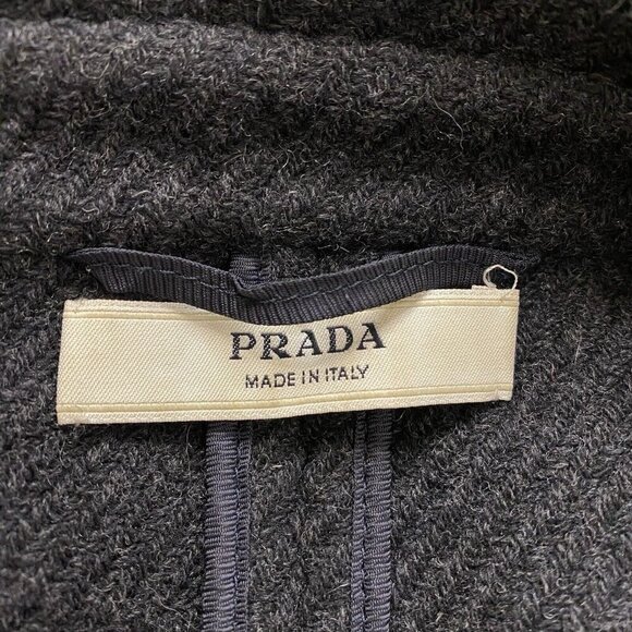 Prada F/W 2006 Fur pockets Black Virgin Wool Jacket Blazer Size IT46 US1… - Picture 10 of 13